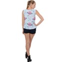 Cute planet space seamless pattern background Bubble Hem Chiffon Tank Top View2