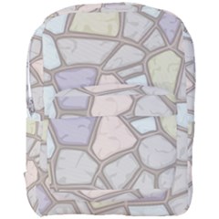 Cartoon Colored Stone Seamless Background Texture Pattern Full Print Backpack by BangZart