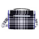 Pixel background design modern seamless pattern plaid square texture fabric tartan scottish textile Satchel Shoulder Bag View3