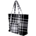 Pixel background design modern seamless pattern plaid square texture fabric tartan scottish textile Zip Up Canvas Bag View1