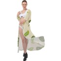 Leaf spring seamless pattern fresh green color nature Maxi Chiffon Beach Wrap View1