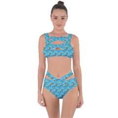 Clown Ghost Pattern Blue Bandaged Up Bikini Set  by snowwhitegirl