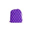 White and purple art-deco pattern Drawstring Pouch (XS) View1
