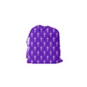White and purple art-deco pattern Drawstring Pouch (XS) View2