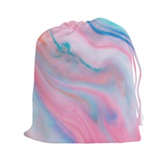 Colorful Marble Abstract Background Texture  Drawstring Pouch (2xl) by Dushan