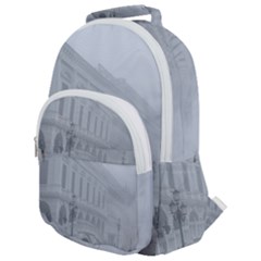 Fog Winter Scene Venice, Italy Rounded Multi Pocket Backpack by dflcprintsclothing