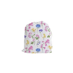Botanical Flowers Drawstring Pouch (xs) by Dushan
