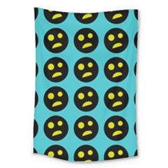 005 - Ugly Smiley With Horror Face - Scary Smiley Large Tapestry by DinzDas