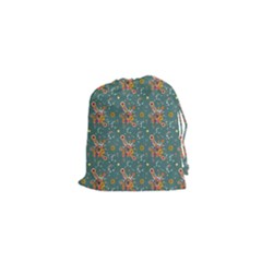 006 - Funky Oldschool 70s Wallpaper - Exploding Circles Drawstring Pouch (xs) by DinzDas