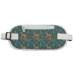 006 - Funky Oldschool 70s Wallpaper - Exploding Circles Rounded Waist Pouch by DinzDas