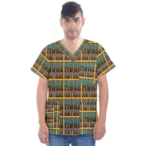 More Nature - Nature Is Important For Humans - Save Nature Men s V-neck Scrub Top by DinzDas