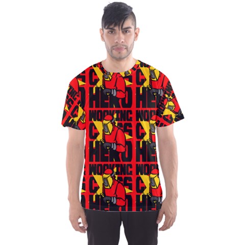 Working Class Hero - Welders And Other Handymen Are True Heroes - Work Men s Sport Mesh Tee by DinzDas