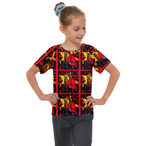 Working Class Hero - Welders And Other Handymen Are True Heroes - Work Kids  Mesh Piece Tee by DinzDas