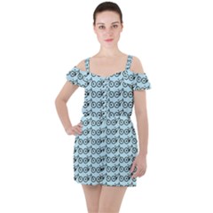 Mountain Bike - Mtb - Hardtail And Dirt Jump Ruffle Cut Out Chiffon Playsuit by DinzDas