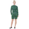 Game Over Karate And Gaming - Pixel Martial Arts Button Long Sleeve Dress View2