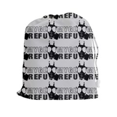 Gloomy Future  - Gas Mask And Pandemic Threat - Corona Times Drawstring Pouch (2xl) by DinzDas