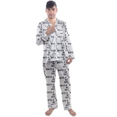 White And Nerdy - Computer Nerds And Geeks Men s Long Sleeve Satin Pyjamas Set by DinzDas