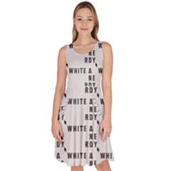 White And Nerdy - Computer Nerds And Geeks Knee Length Skater Dress With Pockets by DinzDas