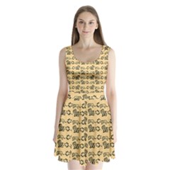 Inka Cultur Animal - Animals And Occult Religion Split Back Mini Dress  by DinzDas