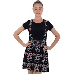 Pet Love - Dogs, Cats And All Pets Lover Velvet Suspender Skater Skirt by DinzDas