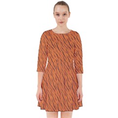 Animal Skin - Lion And Orange Skinnes Animals - Savannah And Africa Smock Dress by DinzDas