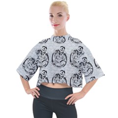 Monster Party - Hot Sexy Monster Demon With Ugly Little Monsters Mock Neck Tee by DinzDas