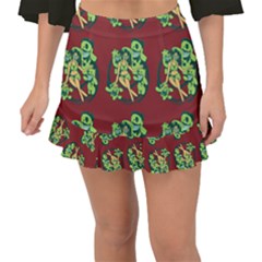 Monster Party - Hot Sexy Monster Demon With Ugly Little Monsters Fishtail Mini Chiffon Skirt by DinzDas