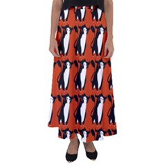  Bull In Comic Style Pattern - Mad Farming Animals Flared Maxi Skirt by DinzDas