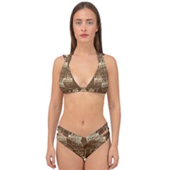 A Cookie A Day Keeps Sadness Away Double Strap Halter Bikini Set by DinzDas