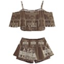 A Cookie A Day Keeps Sadness Away Kids  Off Shoulder Skirt Bikini View1