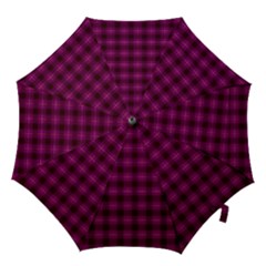 Dark Purple, Violet Tartan, Buffalo Plaid Like Pattern Hook Handle Umbrellas (medium) by Casemiro