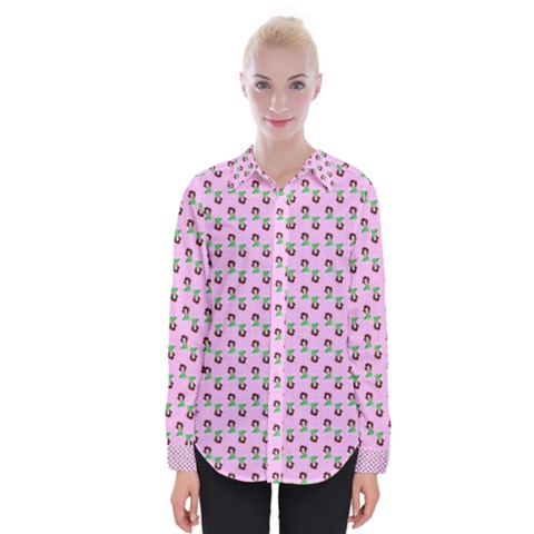 Headphones Girl Pink Womens Long Sleeve Shirt by snowwhitegirl