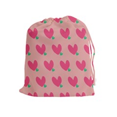 Hearts Drawstring Pouch (xl) by tousmignonne25
