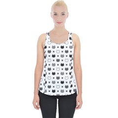 Kitten Head Paw Footprint Seamless Pattern 1 Piece Up Tank Top by TastefulDesigns