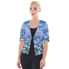 Floral Nature Cropped Button Cardigan by Sparkle