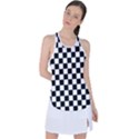 Black and white chessboard pattern, classic, tiled, chess like theme Racer Back Mesh Tank Top View1