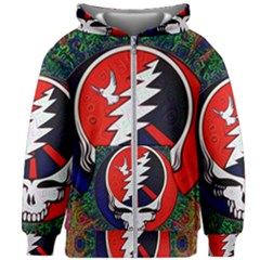 Grateful Dead - Kids  Zipper Hoodie Without Drawstring by Sapixe
