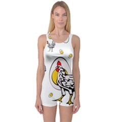 Roseanne Chicken One Piece Boyleg Swimsuit by EvgeniaEsenina