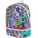 Mountain Abstract Zip Bottom Backpack View1