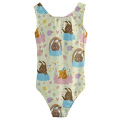 I Am Sleepy Kids  Cut-out Back One Piece Swimsuit by designsbymallika