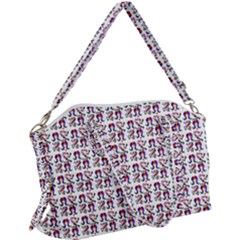 60s Ombre Hair Girl White Canvas Crossbody Bag by snowwhitegirl