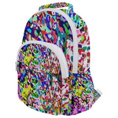 Colorful Paint Texture                                                 Rounded Multi Pocket Backpack by LalyLauraFLM