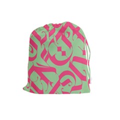 Pattern Ornament Gothic Style Elegant Font Tattoos Drawstring Pouch (large) by Amaryn4rt
