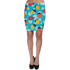 Pop Art Style Citrus Seamless Pattern Bodycon Skirt by Amaryn4rt