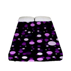 Purple, Pink Bokeh Dots, Asymmetric Polka Dot With Modern Twist Fitted Sheet (full/ Double Size) by Casemiro