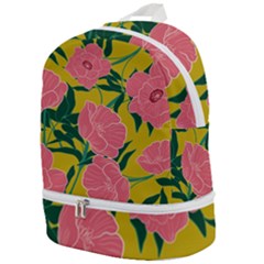 Pink Flower Seamless Pattern Zip Bottom Backpack by Amaryn4rt