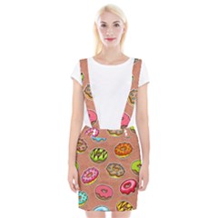 Doughnut Doodle Colorful Seamless Pattern Braces Suspender Skirt by Amaryn4rt