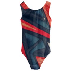 Graffiti Detail Wallpaper Texture Background Kids  Cut-out Back One Piece Swimsuit by Amaryn4rt