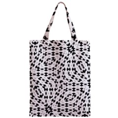 Black And White Ethnic Print Zipper Classic Tote Bag by dflcprintsclothing
