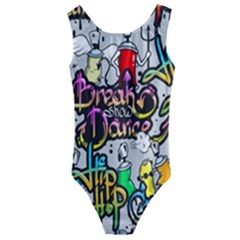 Hip Hop Background Kids  Cut-out Back One Piece Swimsuit by Amaryn4rt